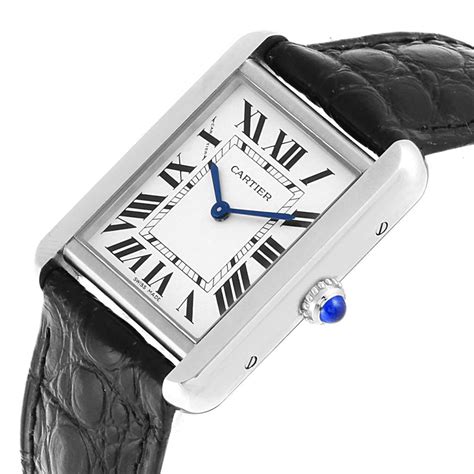 cartier women's watch black strap